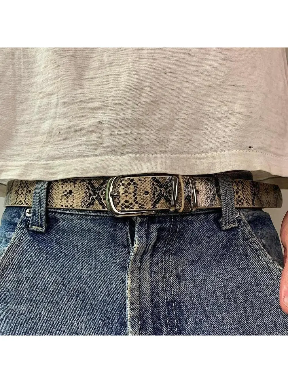 Y2K Punk Blue Navy Belt 41 Inch